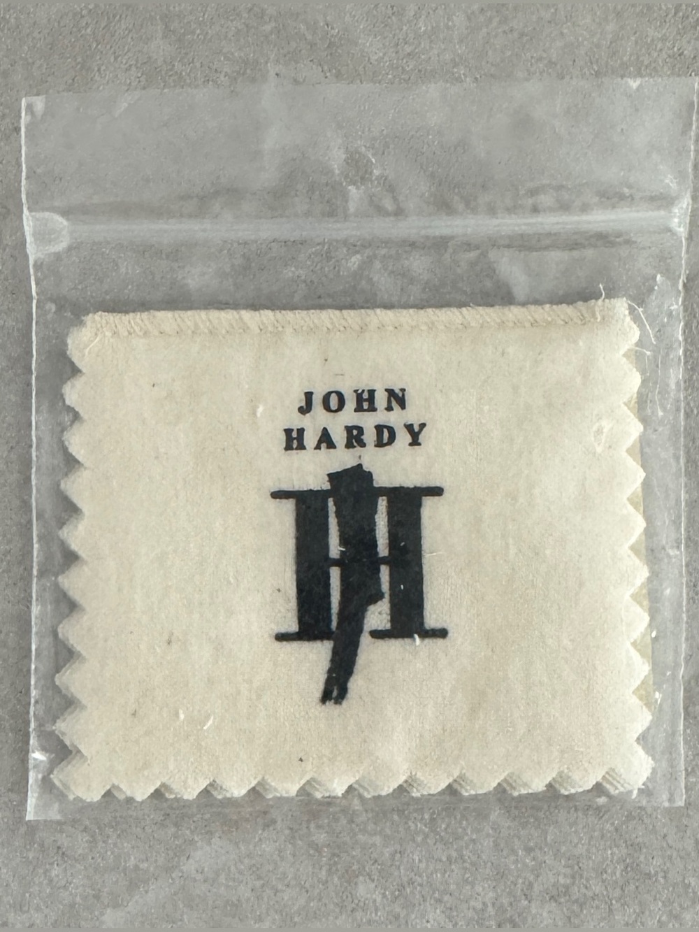 John Hardy Cream 8 Piece Polishing Cloth with John Hardy Logo